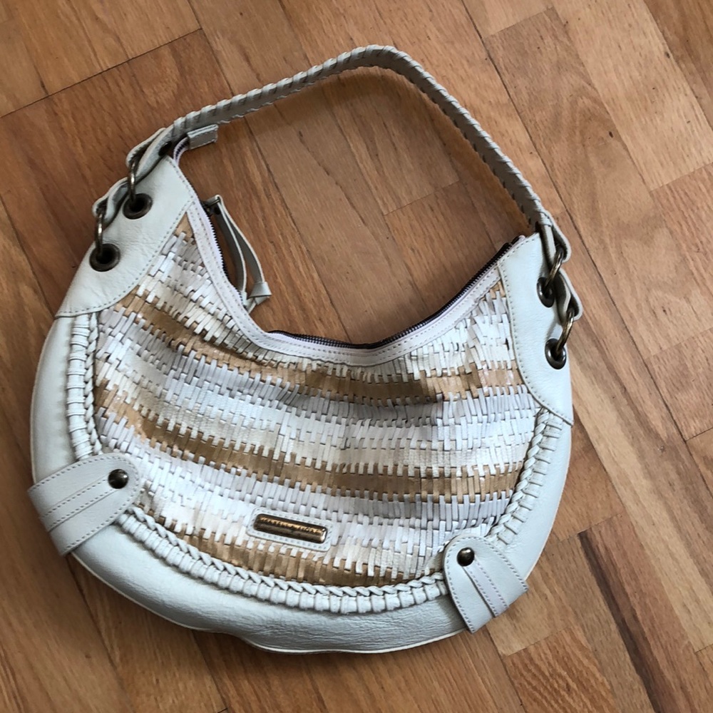 Cream and tan leather bag - Isabella Fiore